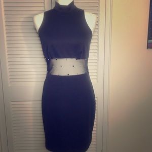 Vintage Climax PM Black Rhinestone Cocktail Dress